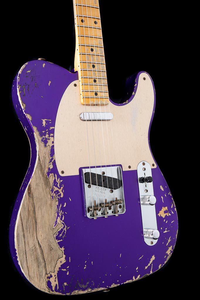 Fender custom shop reissue 52 shop telecaster heavy relic purple metallic